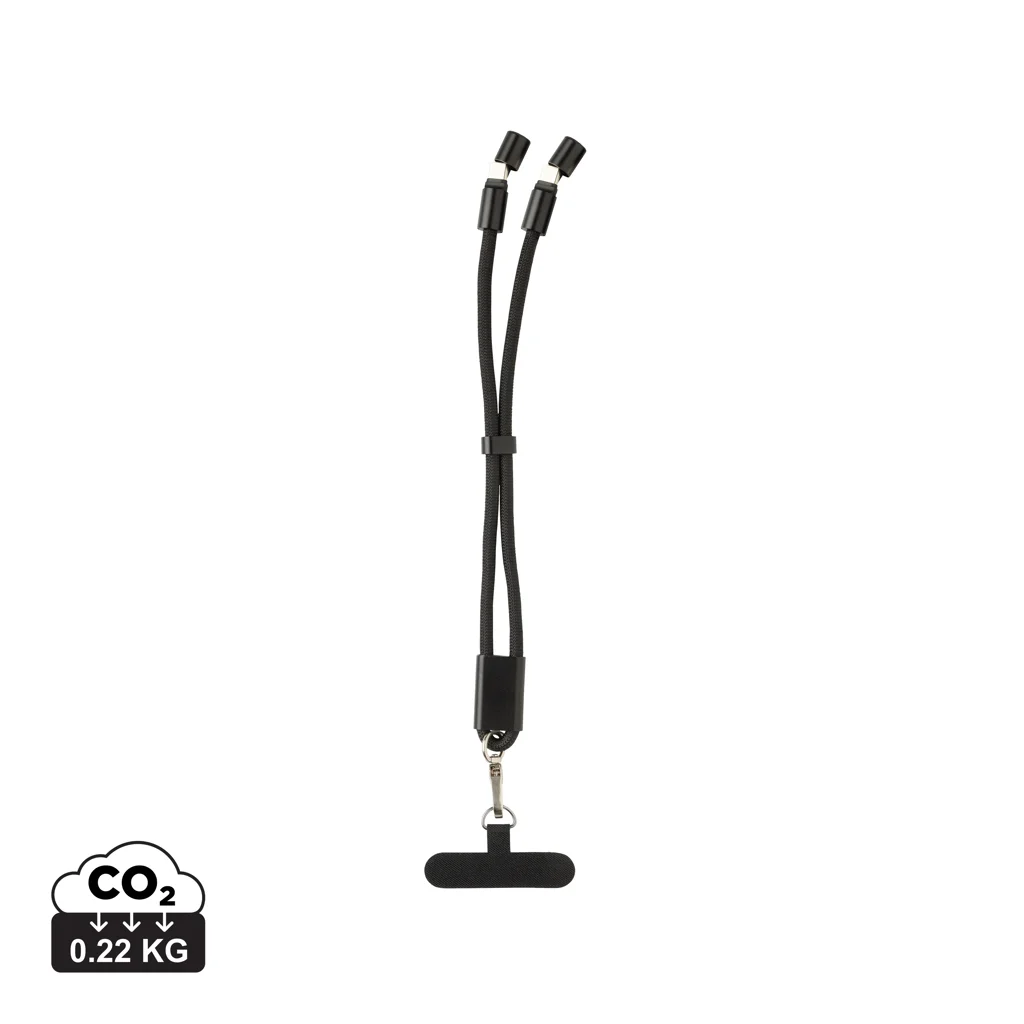 LoopAmp RCS RPET adjustable phone wrist strap 60W cable