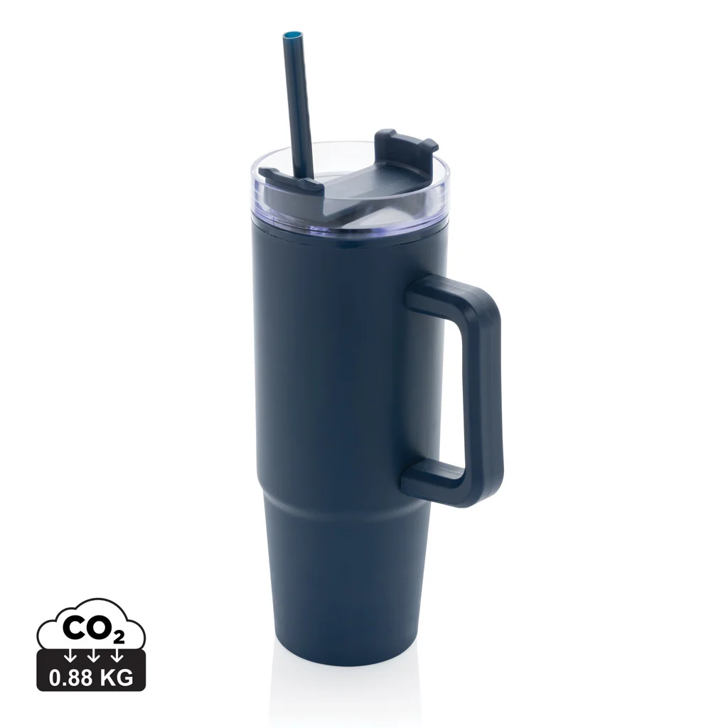 XD Collection Tana RCS-taaskasutatud plastist sangaga termoskruus 750ml